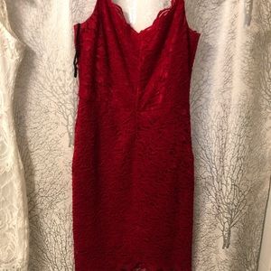 Red Lace Dress (above knee) work once. Size 3/4